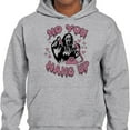 thumbnail image 2 of No You Hang up Ghost Hoodie Sweatshirt Unisex Small Grey, 2 of 5