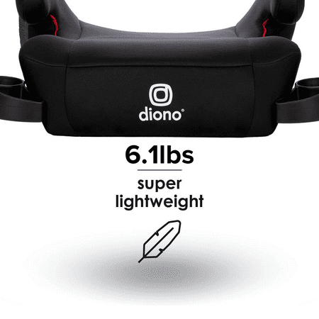Diono Solana 2, No Latch, Lightweight Backless Booster, Black