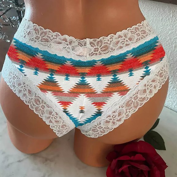 HUPOM Matching Underwear Womens Underwear Briefs Casual Tie Seamless Waistband Blue S