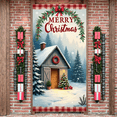 thumbnail image 2 of Decorative Christmas Banner Festive Theme Holiday Decoration Winter Scene Merry Christmas for Holiday Celebration Indoor Decoration Winter Party, 2 of 9