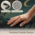 thumbnail image 6 of ODIKA 5'x7' Washable Area Rug Easy Care, Non-Shedding, Pet Friendly, Dark Teal Gold Gothic Nightscape Mystical Crow and Moonlit Castle Design for Small Living Room, Bedroom, 6 of 7