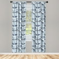 thumbnail image 4 of Ambesonne Cartoon Window Curtains, Mermaid Dolphin Motifs Art, Each 28" W x 84" L, Pale Blue Pale Coffee, 4 of 4