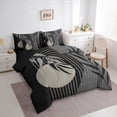 thumbnail image 3 of Homewish Tree Leaves Twin Bedding Sets 7-Piece for Boys Girls,Minimalist Geometric Stripes Lines Bedding Comforter Set Microfiber,Retro Vintage Aesthetic Breathable Sheet Sets, 3 of 8