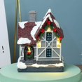 thumbnail image 1 of Pueblo navideño iluminado Casa navideña iluminada Pueblo navideño Lámpara de personajes Pueblo navideño con nieve decorativa LED iluminado Escena navideña 3D Decoración navideña (C), 1 of 4