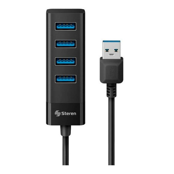 Hub USB A 3.0 De 4 Puertos USB A 3.0 Steren WMS-5401