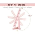 thumbnail image 6 of Tri-fold Lighted Vanity Makeup Mirror with 3x/2x/1x Magnification, 21Leds Light and Touch Screen,Portable LED Travel Makeup Mirror, Women Gift(Pink), 6 of 6