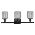thumbnail image 2 of 516-3W-BK-G559-5SM Innovations Lighting Bridal Veil - 3 Light Bath Vanity-10 Inch Tall and 25 Inch Wide-Matte Black Finish-Light Smoke Glass Color, 2 of 2