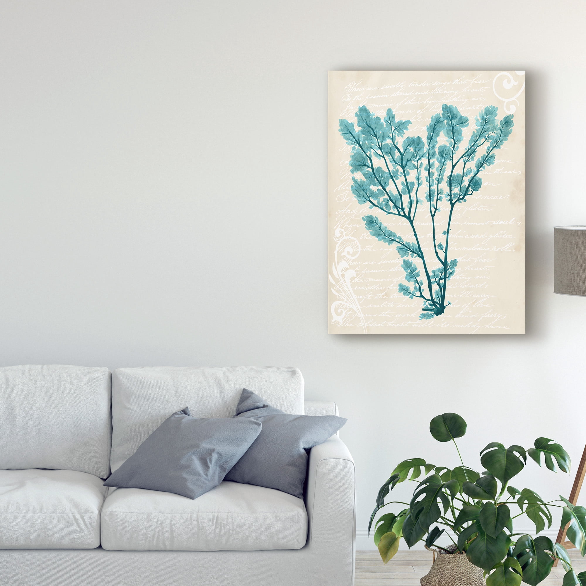 Trademark Fine Art 'Teal Seaweed V' Canvas Art by Grace Popp