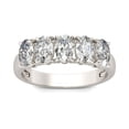 thumbnail image 2 of Blue Jewelry 14K White Gold Plated Rings - 1.6 Ct Oval Cut Diamond Rings - Gorgeous Multi Stone Anniversary Gift for Women's - Engagement Wedding Diamond Band Jewelry - Causal Daily Wear Ring, 2 of 11