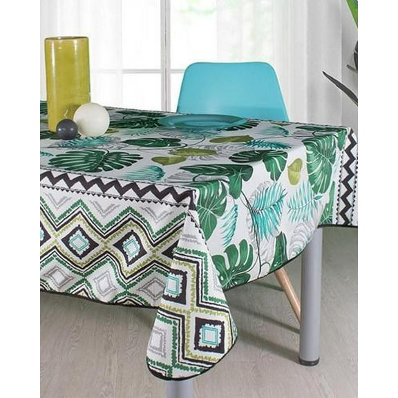 Paradise Leaf 100% Polyester, Stain Resistant Tablecloth 51 x 59 inch