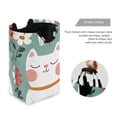 thumbnail image 3 of Happy Cat with Flowers Laundry Basket with Handles 50L Collapsible Laundry Hamper for Bathroom Bedroom Laundry Room, 3 of 7