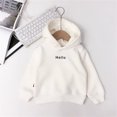 thumbnail image 2 of Vedolay Tops for Girls Fall Letter Print Hooded Neck Sweatshirt Long Sleeve Pullover Top,White 4-5 Years, 2 of 3