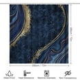thumbnail image 2 of SPXUBZ Navy Blue Polyester Bath Rug Set, Waterproof (4-Piece), 2 of 7