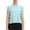 Light Blue, variant on Women's Short Sleeved Top, Sleeveless Yoga Cover, Sports T-Shirt, Short Casual Fitness Design