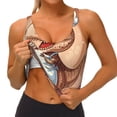 thumbnail image 3 of Daiia Dinosaur Baking Delight Printed Women's Sports Bra, Breathable Activewear Bra with U-Back Design and Removable Pads, Comfortable and Supportive for Yoga, Workout-Large, 3 of 8
