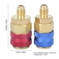 thumbnail image 3 of Air Conditioning Quick Coupler Connector Brass Adapters for R134A High Low Red Blue Side, 3 of 7
