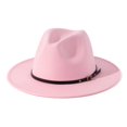 thumbnail image 1 of Lisianthus Chapeau Fedora avec Boucle pour Femmes Rose, 1 of 4