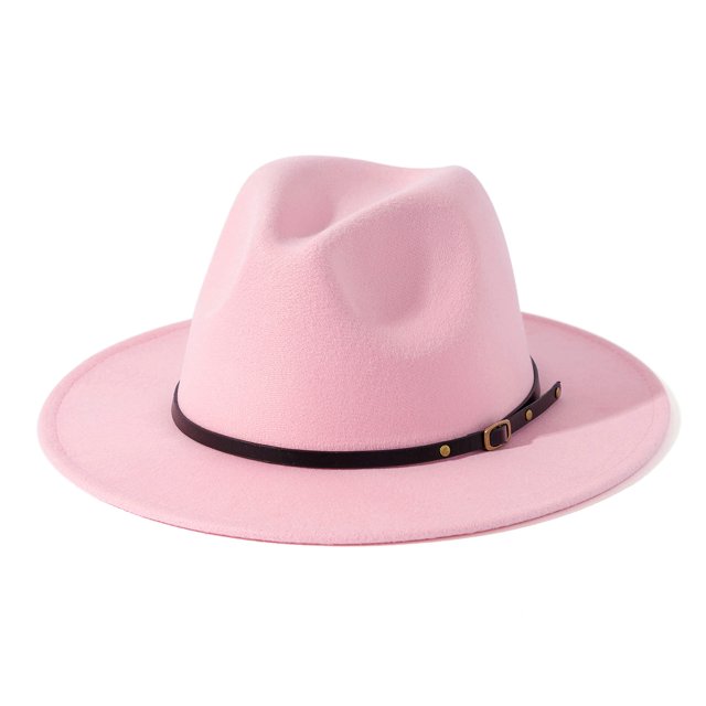 Lisianthus Chapeau Fedora avec Boucle pour Femmes Rose