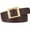 Coffee, variant on JASGOOD Women Leather Belts for Pants Black Fashion Belt with Square Gold Buckle