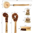 thumbnail image 4 of Dish Brush Set, 6 Piece Kitchen Scrub Brush Set, Plant Based Vegetable Brush Set, 4 of 6