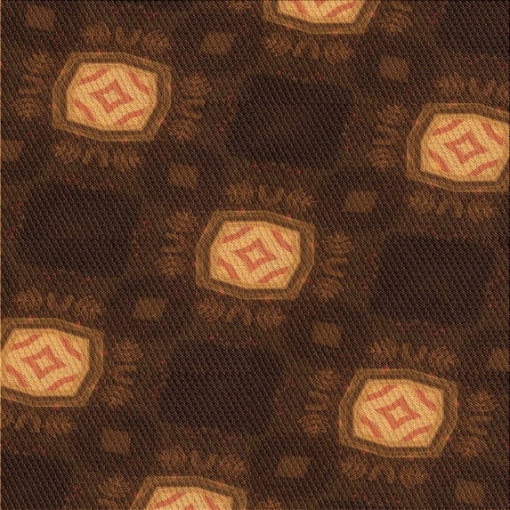 Ahgly Company Indoor Square Patterned Mahogany Brown Area Rugs, 8' Square