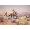 thumbnail image 2 of Russell, Charles Marion 18x13 Black Modern Framed Museum Art Print Titled - Roping a Wolf by the neck, 2 of 4