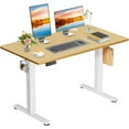 thumbnail image 2 of 【Holiday Special】48x24 Inch Electric Standing Desk with T-Shaped Bracket for Premium Stability, Large Adjustable Height Home Office Desk, Oak, 2 of 8