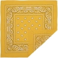thumbnail image 2 of Gold Paisley Bandana - Single Piece 22x22, 2 of 3