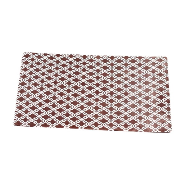 Alfombra De Franela Para Piso Interior Alfombra De Dormitorio Con Estampado Geométrico 40x60cm marrón BLESIY Alfombrilla de baño Alfombrilla de baño