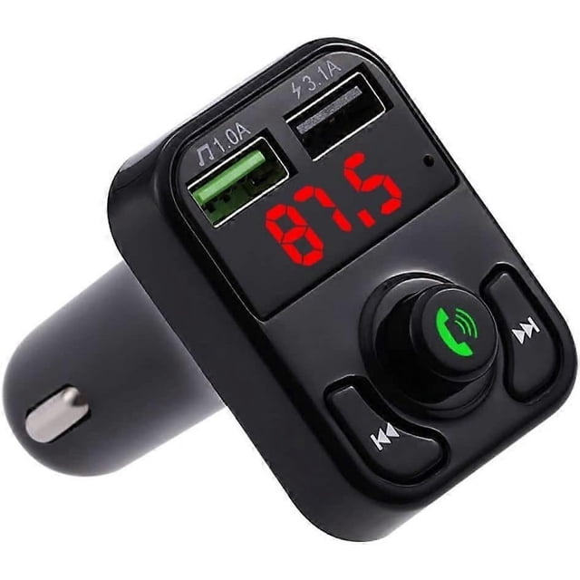 Bluetooth FM Transmitter for Car Latest Auto Connect, Wireless Radio Car Receiver Adapter Bluetooth Kit with Hands-Free Calling, USB Charger 5V/3.1A a