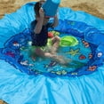 thumbnail image 4 of Ebaokuup 6.6 x 6.6 Ft Portable Baby Beach Pool, Waterproof Beach Pool Blanket for Toddler with Water Bag, Collapsible Beach Puddle Mat for Boys Girls Kids Infant Outdoor Summer Vacation, 4 of 7