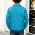 thumbnail image 4 of Purcolt Boys Jackets Casual Collared Zip Up Long Sleeve Windbreaker Coats Lightweight Breathable Loose Fit Outerwear for 7-17 Years, 4 of 9