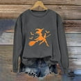 thumbnail image 6 of Inverlee Halloween Sweatshirts Women Plus Size Pumpkin Ghost Print T-shirt Work Crewneck Sweatshirt Long Sleeve Tunic Pullover Tops Halloween Clothes, 6 of 6