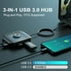 thumbnail image 3 of Tarjeta de sonido externa PHOINIKAS T10 Adaptador de audio USB negro, 3 of 9