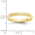 thumbnail image 3 of 10K Yellow Gold 10Ky 3mm Half Round With Edge Band Size 13 Made In United States 1hre030-13, 3 of 5