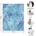 thumbnail image 4 of Blue White Tie Dye Wave Pattern Blanket,Comfortable Soft Lamb Wool Throw Blanket,All Season,Warm Lightweight Blankets for Sofa Bed Couch Living Room Chair,30"x40", 4 of 4