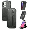 thumbnail image 1 of SaniMore for Samsung Galaxy A33 5G Magnetic Closure Top & Bottom Flip Wallet Case, Premium PU Leather Cover with Car Mount Card Slot & Adjustable Kickstand Full Body Protective Shell, Black, 1 of 9