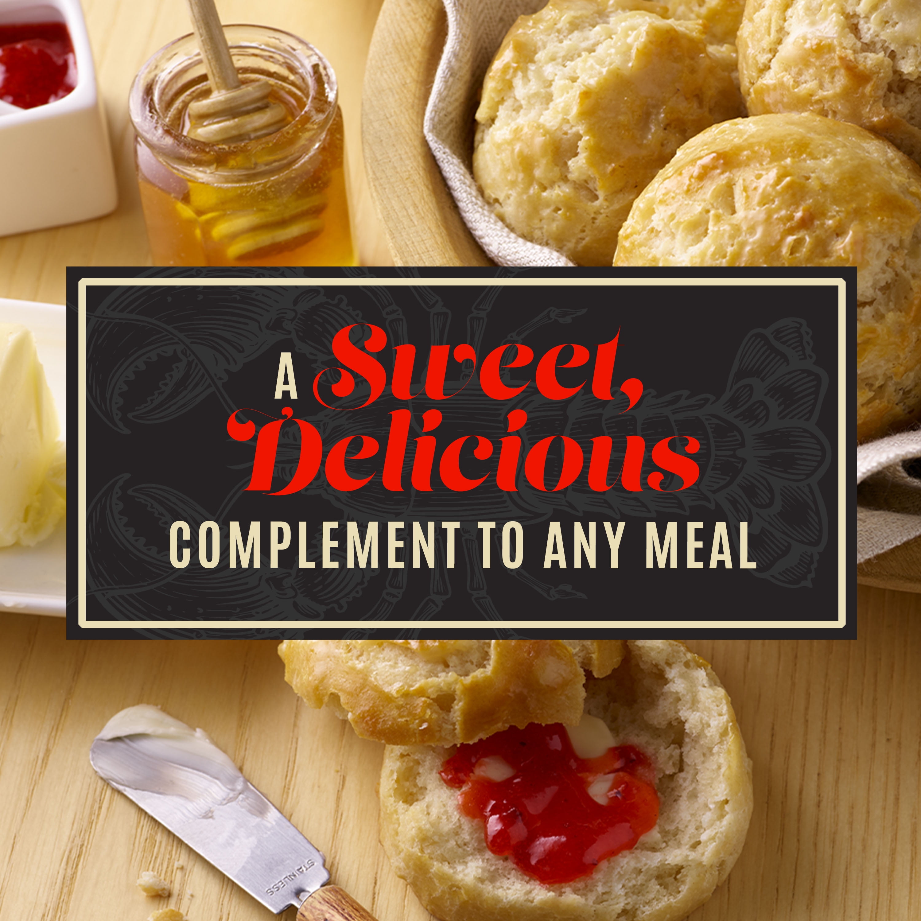 (4 pack) Red Lobster Honey Butter Biscuit Mix, Honey Butter Flavored, Homemade Biscuit Mix, 11.36 Oz Box