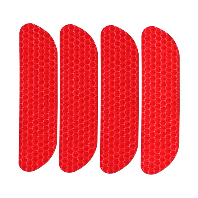WDOplteas 4 Uds. Pegatinas para Puerta Coche Abierta Cintas Reflectantes Marca Advertencia (rojo)