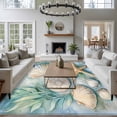 thumbnail image 3 of 5'x8' Area Rugs, Summer Coastal Indoor Outdoor Area Rug for Living Room Bedroom, Starfish Coral Nautical Shell Ocean Washable Bathroom Rugs Kitchen Floor Carpet Mats Home Decor Aesthetic, 3 of 8