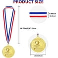 thumbnail image 2 of Tianhe Sturdy and Lasting Medals with a Ribbon Zinc Alloy Gold, 2 Inches, 0.75 lb, 12 Count, 2 of 7