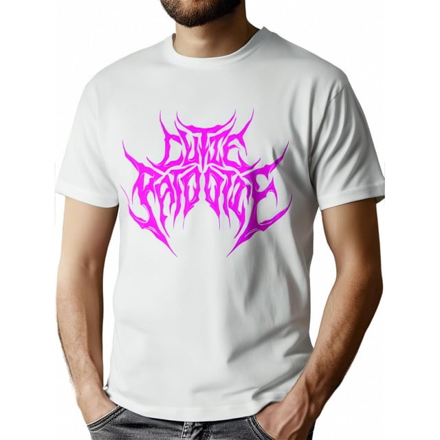 Cutie Patootie death metal sweetheart design Funny Men's Short Sleeve Graphic T-shirt Tee For Adult, Men, Women, Teen, Teenager, Adolescent, Youth