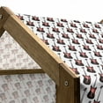thumbnail image 5 of Guitar Pet House, Repeating Graphic Electric Guitars in Diagonal Order Rock Music Band Songs, Outdoor & Indoor Portable Dog Kennel with Pillow and Cover, 5 Sizes, Red Black White, by Ambesonne, 5 of 5