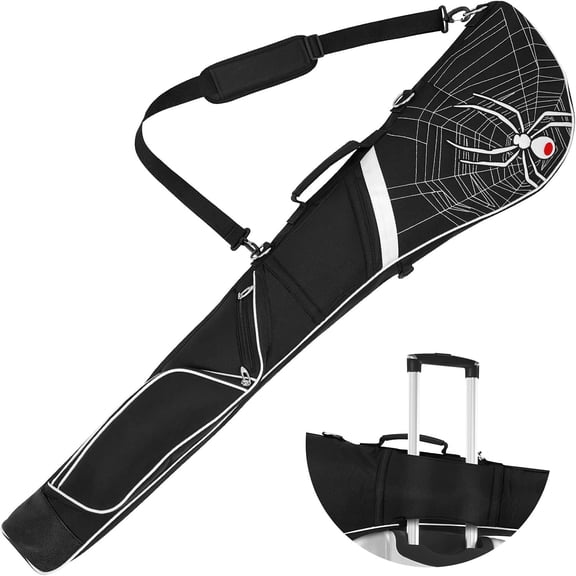 Expandable Golf Club Carry Bag with Luggage Straps, Golf Travel Bag Holds A Full Set of Clubs, Golf Sunday Bag Practice Bag