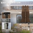 thumbnail image 5 of Outsunny Double-Sided Sun Umbrella, Outdoor Garden Parasol, Patio Sun Shade with LED Solar Light, Coffee, 5 of 9