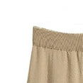 thumbnail image 3 of Women Knit 2 Pieces Sets V-Neck Cardigan Tops Wide Leg Pants Sets Button Down Sweater High Waist Trouser Loungewear (Khaki Free Size), 3 of 4