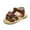 Brown, variant on Odeerbi Toddler Kids Girls Beach Sandals Slip Resistant Prewalker Shoes Baby Summer Sandals New 2025 Fashion Slip Shoes Peep Toe Braid Sandals Brown