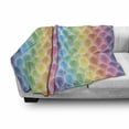 thumbnail image 3 of Geometric Soft Flannel Fleece Blanket, Rainbow Colored Ornamental Vintage Floral Arrangement Leaf Pattern Retro Design, Cozy Plush for Indoor and Outdoor Use, 50" x 70", Multicolor, by Ambesonne, 3 of 6