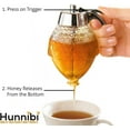 No Drip Glass Honey Dispenser Beautiful Shaped Pot and