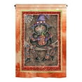 thumbnail image 2 of Breeze Decor 12066 Halloween Spider Holding Pumpkin 2-Sided Vertical Impression House Flag - 28 x 40 in., 2 of 2